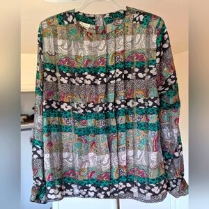 Sheer Pleated Blouse NICOLA